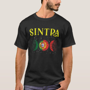Sintra Portugiesische Stadt Retro Portugal Flagge T-Shirt