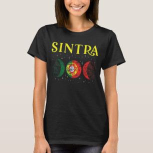 Sintra Portugiesische Stadt Retro Portugal Flagge T-Shirt