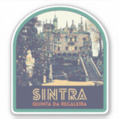 Sintra Regaleira Palast Abbildung Portugal Aufkleber (Vorderseite)