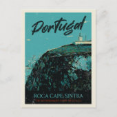 Sintra Roca Cape Illustration Portugal Postkarte (Vorderseite)