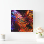 Sinuous 10 Wall Clock Quadratische Wanduhr (Zuhause)