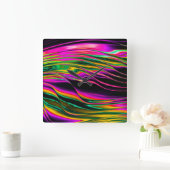 Sinuous 8 Wall Clock Quadratische Wanduhr (Zuhause)