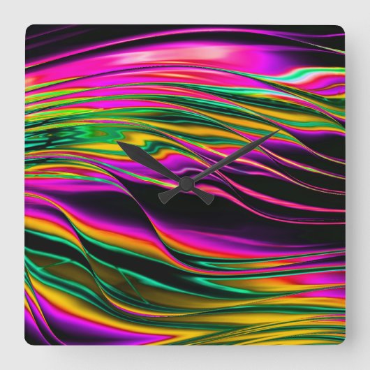 Sinuous 8 Wall Clock Quadratische Wanduhr (Vorderseite)