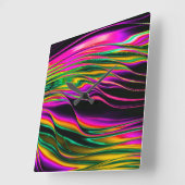 Sinuous 8 Wall Clock Quadratische Wanduhr (Winkel)