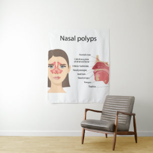 Sinus auf weißem Hintergrund Wandteppich