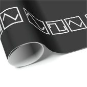 Sinus-quadratisches Tri Geschenkpapier (Rolleneckpunkt)