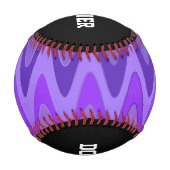 Sinus Waves Muster - lila violette Farbe + Ihre Id Baseball (Vorderseite)