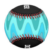 Sinus Waves Muster - Ozeanblau + Ihre Ideen Baseball (Vorderseite)