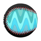 Sinus Waves Muster - Ozeanblau + Ihre Ideen Baseball (Vorderseite Links)