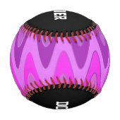 Sinus Waves Muster - rosa Violette + Ihre Ideen Baseball (Vorderseite)