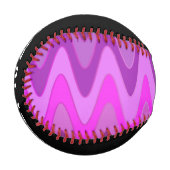 Sinus Waves Muster - rosa Violette + Ihre Ideen Baseball (Vorderseite Links)