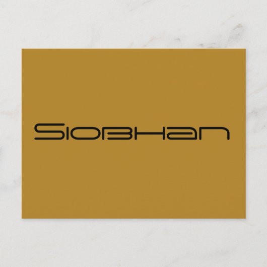 Siobhan, Orphan Black, geometrischer Schriftart Postkarte (Vorderseite)