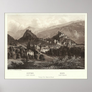 Sion in der Schweiz aus der Antike Poster