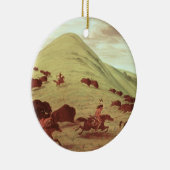 Sioux-amerikanischer Ureinwohner, der Büffel, 1835 Keramik Ornament (Rechts)