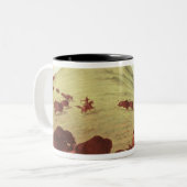 Sioux-amerikanischer Ureinwohner, der Büffel, 1835 Zweifarbige Tasse (Vorderseite Links)