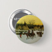 Sioux Camp in Wounded Knee von John Hauser Button (Vorne & Hinten)