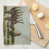 Sioux Camp in Wounded Knee von John Hauser Geschirrtuch (Viertel Falte)