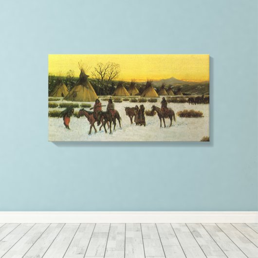 Sioux Camp in Wounded Knee von John Hauser Leinwanddruck (Insitu (Holzboden))