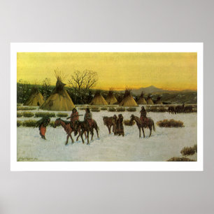 Sioux Camp in Wounded Knee von John Hauser Poster
