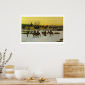 Sioux Camp in Wounded Knee von John Hauser Poster (Küche)