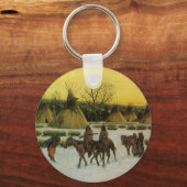 Sioux Camp in Wounded Knee von John Hauser Schlüsselanhänger (Rückseite)