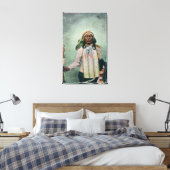 Sioux Chief Iron Schwanz Portrait Leinwanddruck (Insitu (Schlafzimmer))