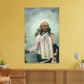 Sioux Chief Iron Schwanz Portrait Leinwanddruck (Insitu (Wohnzimmer))