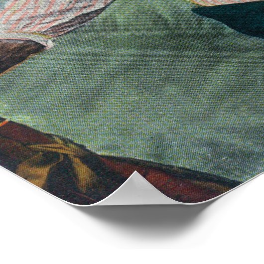 Sioux Chief Iron Schwanz Portrait Poster (Ecke)