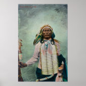 Sioux Chief Iron Schwanz Portrait Poster (Vorne)