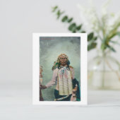 Sioux Chief Iron Schwanz Portrait Postkarte (Stehend Vorderseite)