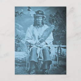 Sioux Chief Medicine Bear Vintag Stereoview Postkarte