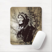 Sioux Chieftain Native American Gift Mousepad (Mit Mouse)
