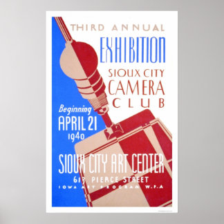 Sioux City Camera Club 1940 WPA Poster