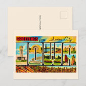  Sioux City IO Grüße  Postkarte (Vorne/Hinten)