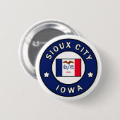 Sioux City Iowa Button (Vorne & Hinten)