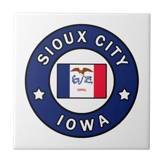 Sioux City Iowa Fliese (Vorderseite)