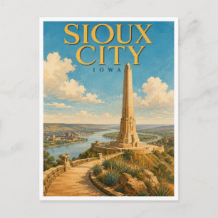 Sioux City Iowa Floyd Monument GeoSaga Postkarte
