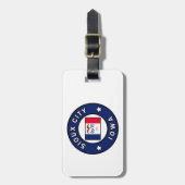 Sioux City Iowa Gepäckanhänger (Vorderseite vertikal)