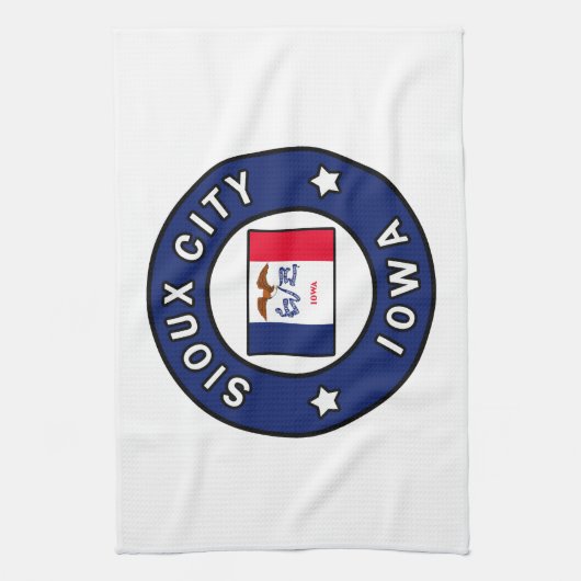 Sioux City Iowa Geschirrtuch (Vertikal)