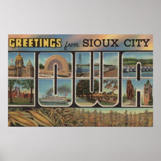 Sioux City, Iowa - Große Briefmarkenszenen 2 Poster (Vorne)