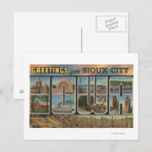 Sioux City, Iowa - Große Briefmarkenszenen 2 Postkarte (Vorne/Hinten)
