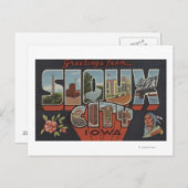 Sioux City, Iowa - Große Briefmarkenszenen Postkarte (Vorne/Hinten)