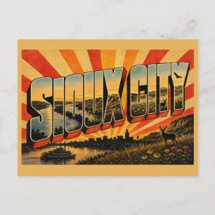 Sioux City Iowa Missouri River Loess Hills Kunst Postkarte