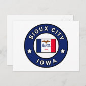 Sioux City Iowa Postkarte (Vorne/Hinten)