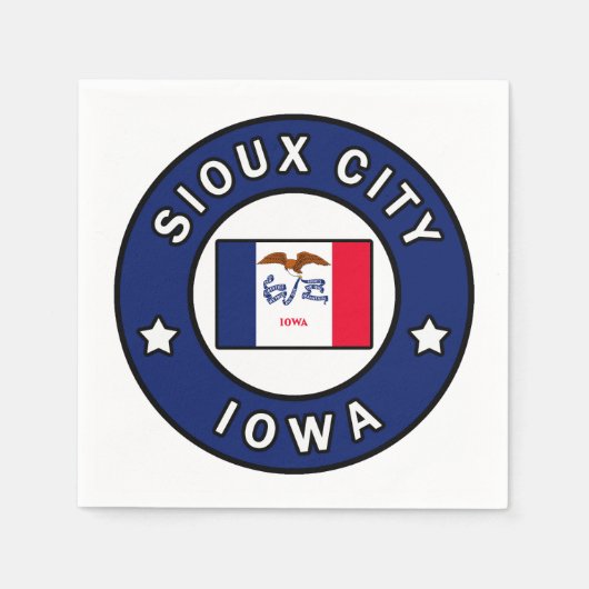 Sioux City Iowa Serviette (Vorderseite)