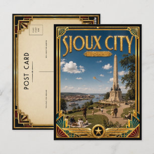 Sioux City Iowa Vintage Art Deco Golden Age Postkarte