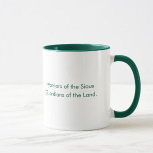 Sioux Custom Green Typografy Coffee Tasse