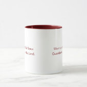 Sioux Custom Maroon Typografy Coffee Tasse (Zentrum)