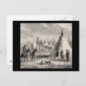 Sioux-Dorf, circa 1876 Postkarte (Vorne/Hinten)