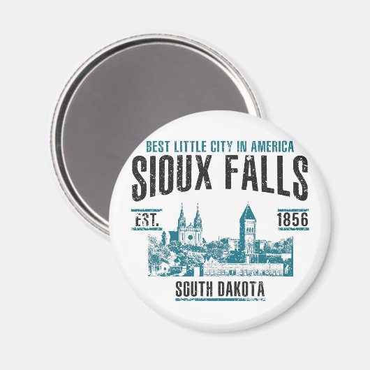 Sioux Falls Magnet (Vorderseite/Rückseite)